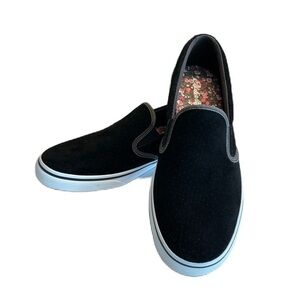 Sz10 Eddie Bauer Haller Black Suede Leather Slip on shoes NWOT Condition